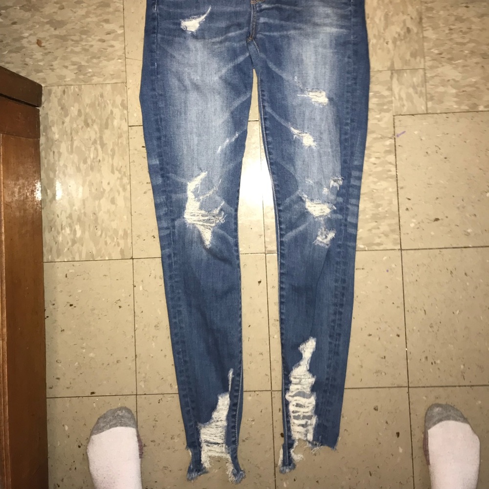 NWOT AEO High Rise Ripped Jegging